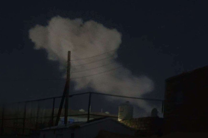 عاجل.. صورة للحظة القصف الصاروخي الحوثي على مأرب