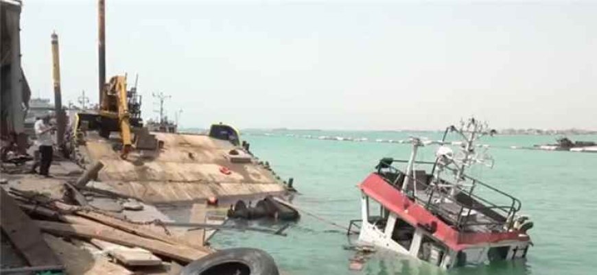 ​فيديو صادم يظهر حجم الأضرار في ميناء المخا عقب قصف حوثي