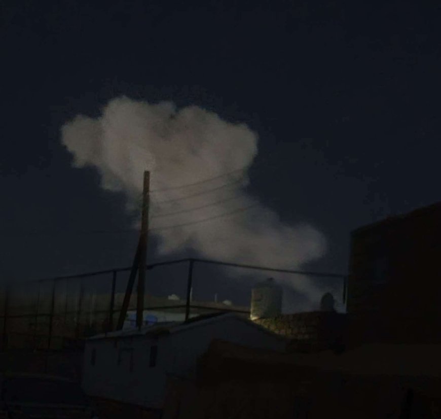 عاجل.. صورة للحظة القصف الصاروخي الحوثي على مأرب