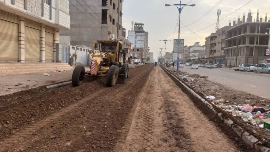تواصل أعمال مشروع طريق التقنية–إنماء في المنصورة بعدن