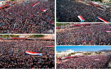مليونية الذكرى الـ55 لـ(الجيش الجنوبي).. احتشاد جماهيري واسع يجدد التمسك بالسيادة والاستقلال