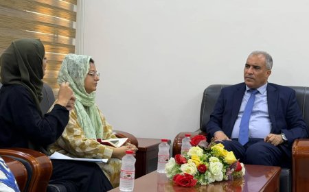 وزير التربية العبادي يبحث اوجه التعاون المشترك مع برنامج الأغذية العالمي بعدن 