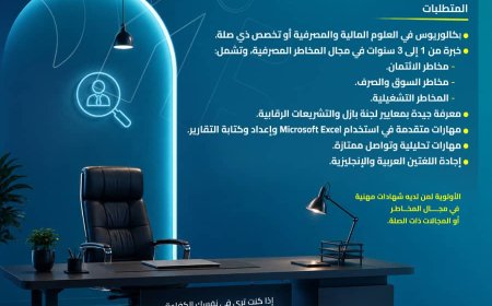 بنك الشرق اليمني يعلن عن وظائف شاغرة في مجال المخاطر بفرعي عدن ومأرب